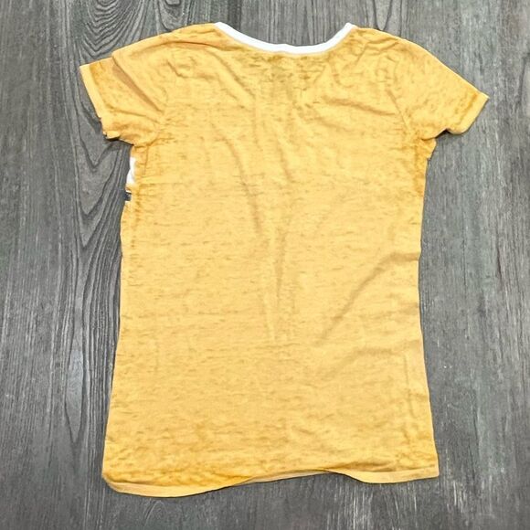 Maurices Short Sleeve T-Shirt This Ain't My First Rodeo Print Yellow White XS - Picture 4 of 4